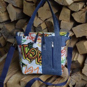 Upcycling Schultertasche "Street Blend" – Urban Style mit Haltung