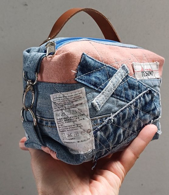 Kosmetiktasche Jeans - Denim Pouch, Denim Beauty-Bag, Wash Case