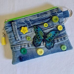 Jeans-Mäppchen - Spring-Vibes, Denim Purse, Beauty-Bag