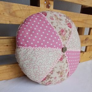 Vintage-Kissen rund – Patchwork-Charme für dein Zuhause