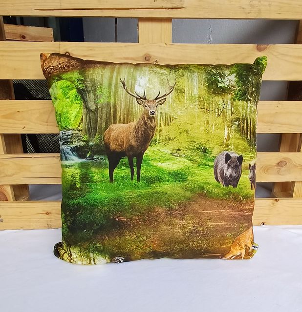 Baumwollkissen Tiere im Wald
