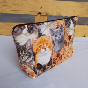 Große Kosmetiktasche „Katzenliebe“