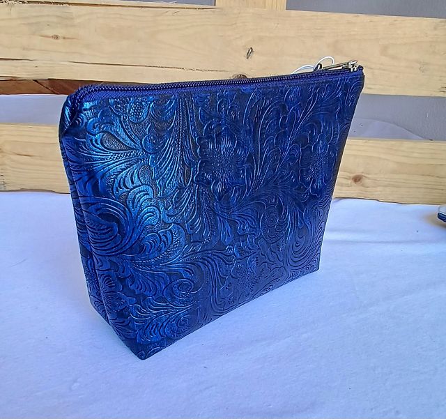 Kosmetiktasche „Paisley Blue Elegance“