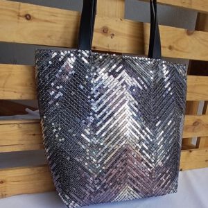 Shopper „Silver ZigZag Glam“
