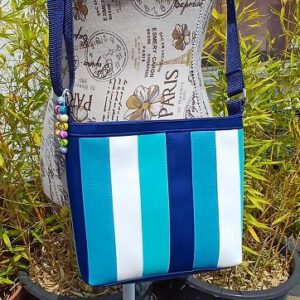Kleine Crossbag „Maritime Streifenliebe“